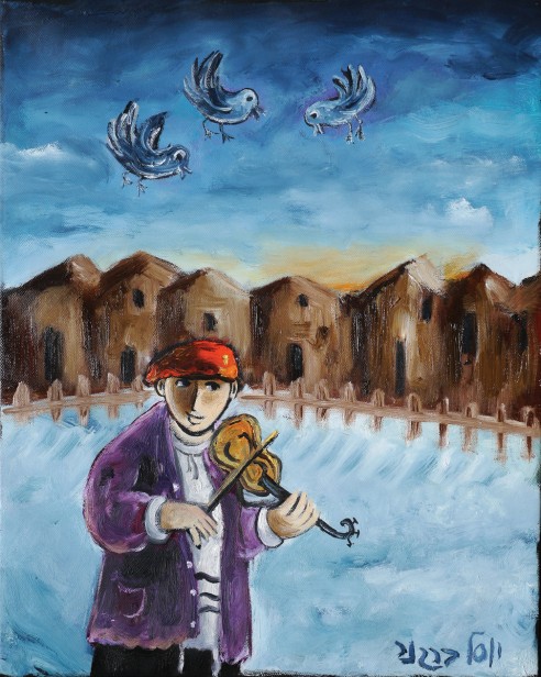 Fiddler in the Winter