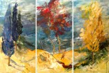 Trees in a Landscape, Triptych