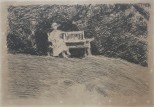 ילדה  על ספסל בגינה, 1916