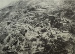 נוף הררי עם עצי זית ובתים, 1936
