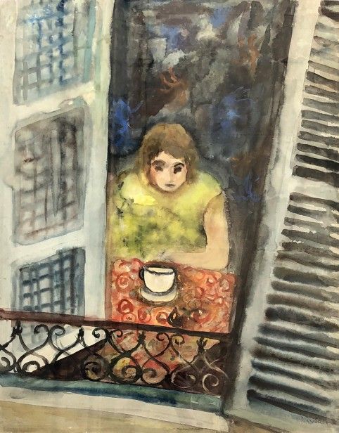 Woman in front of a Window