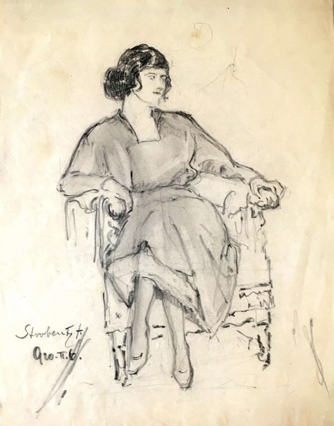 אישה יושבת, 1920