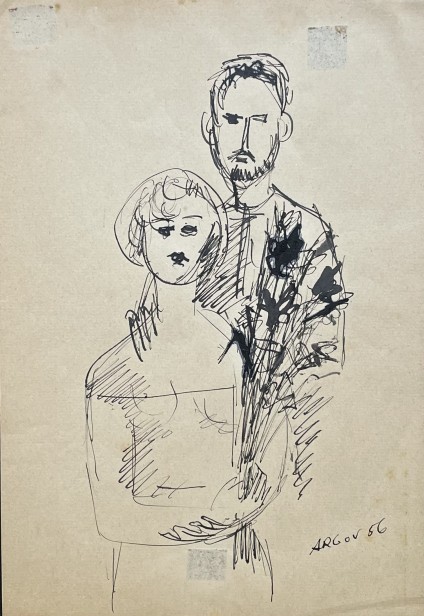 The artist and his wife, 1956