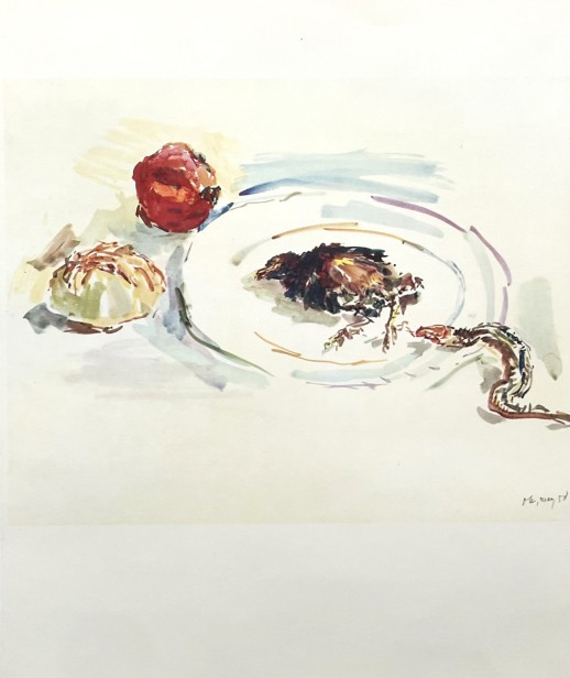 רימון , ציפור ונחש, 1958