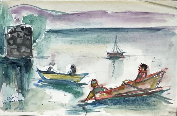 Fishermen in the sea of Galilee, 1954