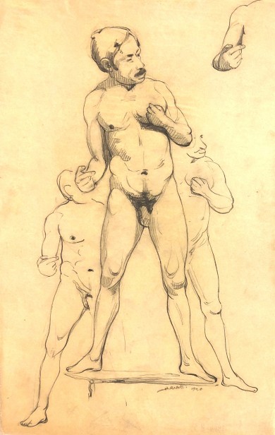 גבר עירום, 1920