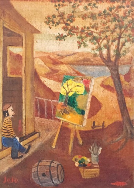הצייר בביתו
