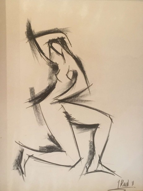 מתווה לפסל, עירום, 1981