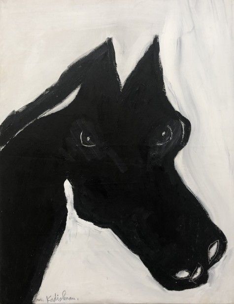 Horse's Head in Black and White