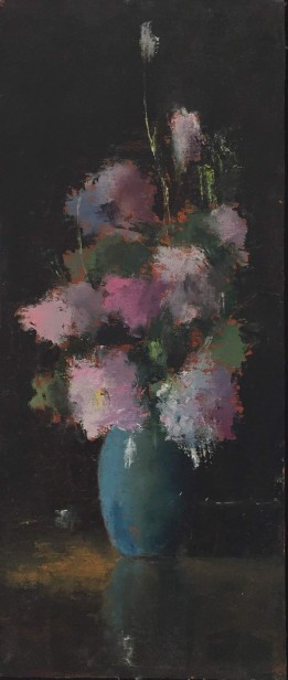 פרחים באגרטל כחול, 2016