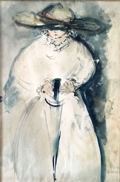 אישה בכובע, 1932