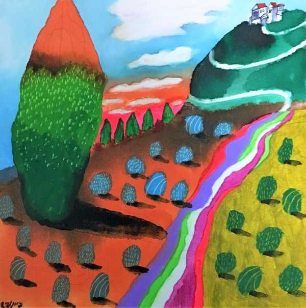 Sunset in Tavor Mountain