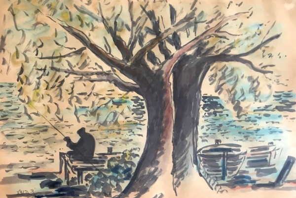 Fisherman in the Sea of Galilee