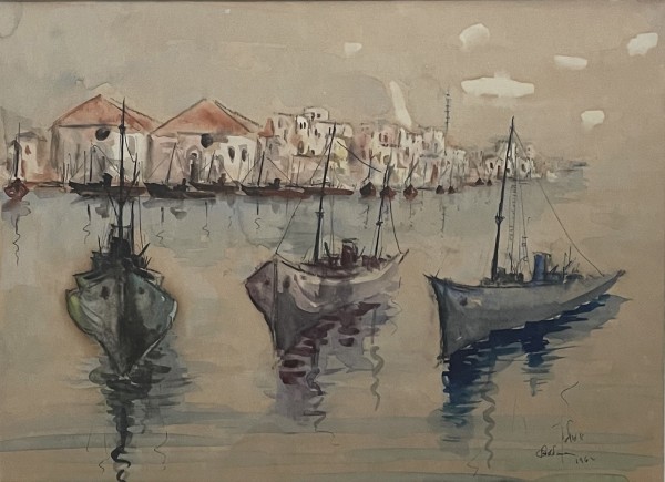 Boats at the sea, 1960