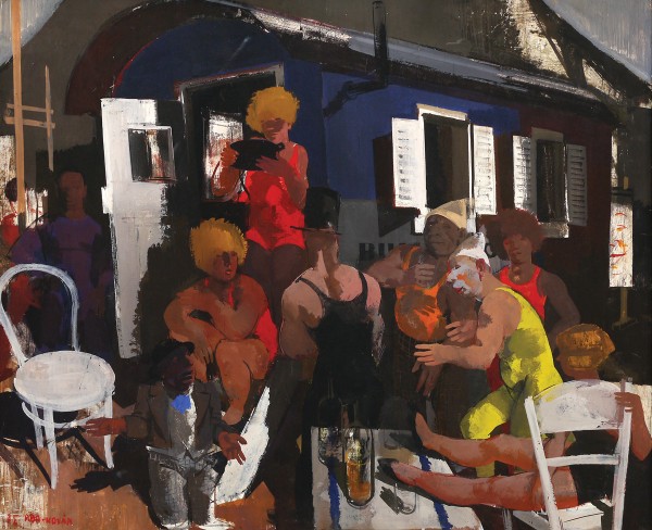 עובדי קרקס במנוחה, 1935