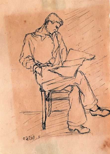 Man Reading the Paper