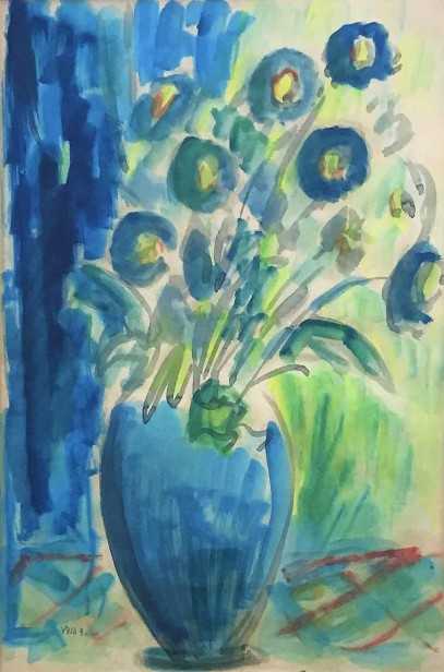 Blue Flower Vase