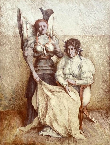 אישה מכונפת ואימה