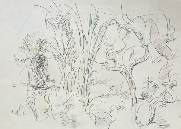 Figure in the garden,