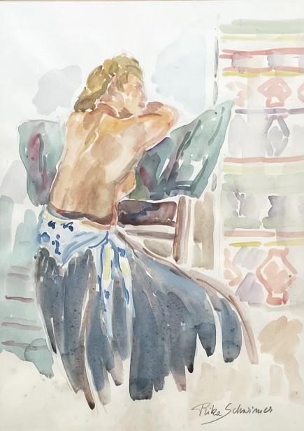 Model in the studio,