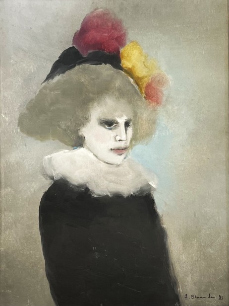 Woman with a feather hat, 1985
