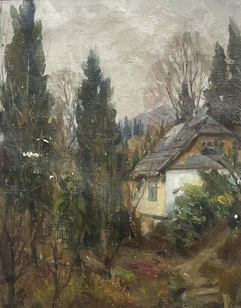 House in the land scape,