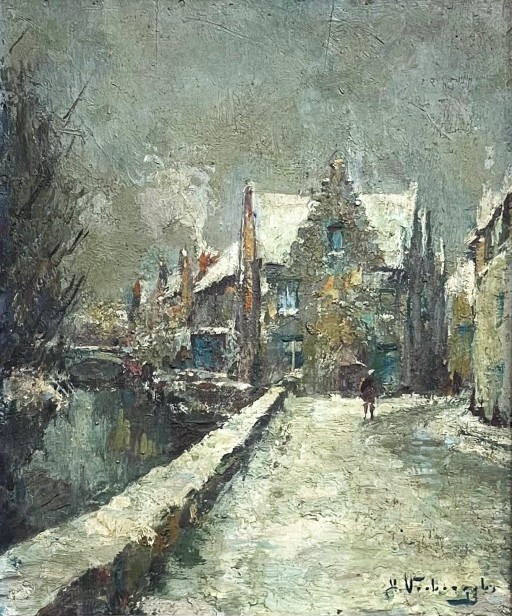 Figure in a snowy  landscape,