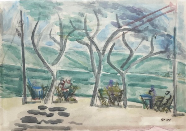 בית קפה על שפת הכנרת,