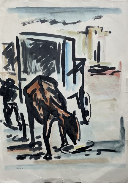 Horse in the landscape,