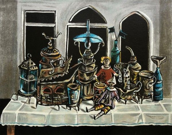 Oil Lamp and Toys