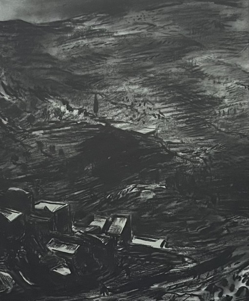 Village in a hilly landscape, 1936