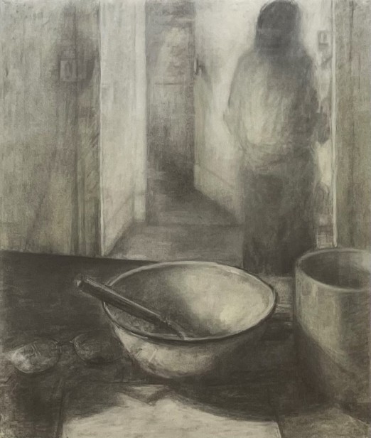 Figur and bowls,