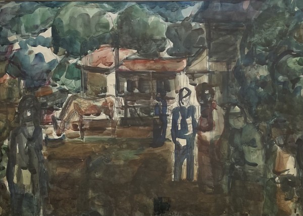 Fugures in the village,