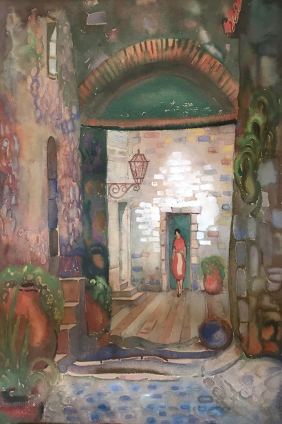 Woman at House Front