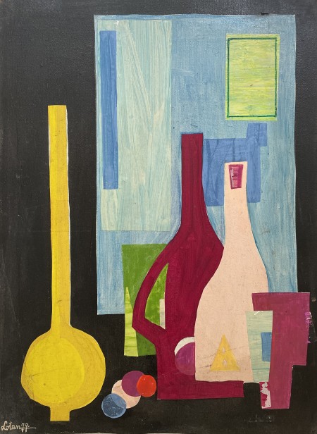 Still life and bottles, 1979