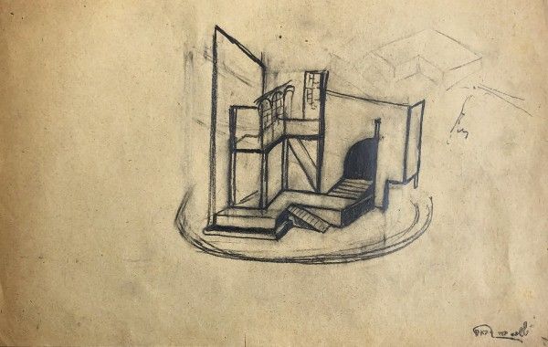 Sketch for Theatre Set, Kharkiv Theatre, Ukraine