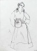 Theater actress un a designer drees,