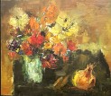Flolwers and pomegrante,