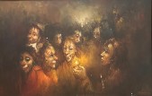 Figures at night,
